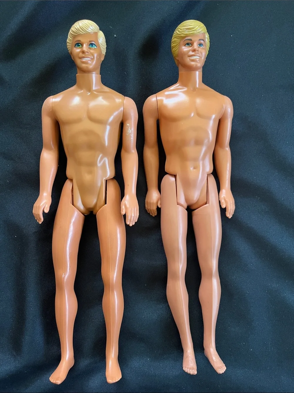 2 Vtg 80s ? Mattel Blonde KEN Dolls Naked Barbie Boyfriend *READ*